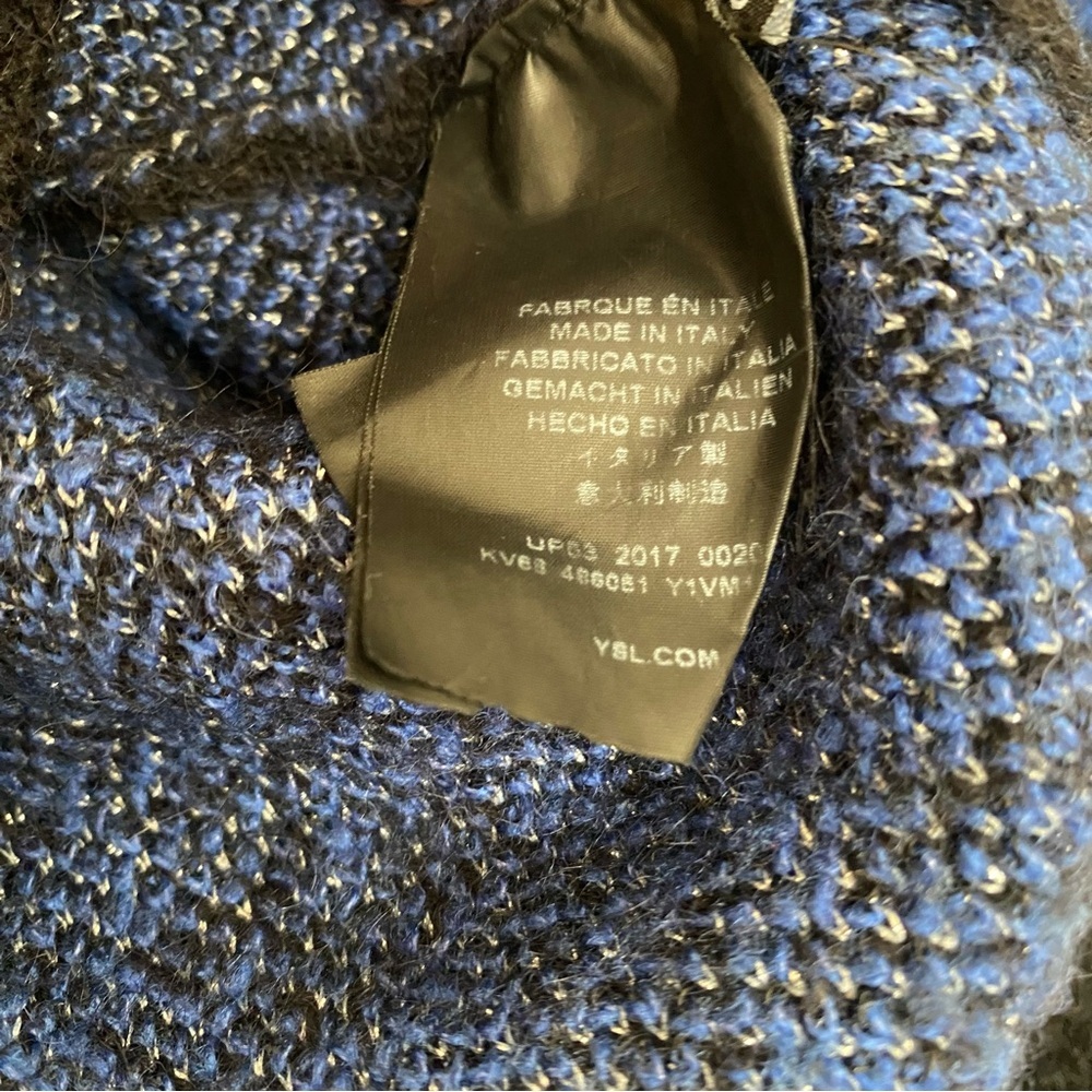 Saint Laurent Black Heart and Lightning Bolt Sweater - Picture 4 of 7